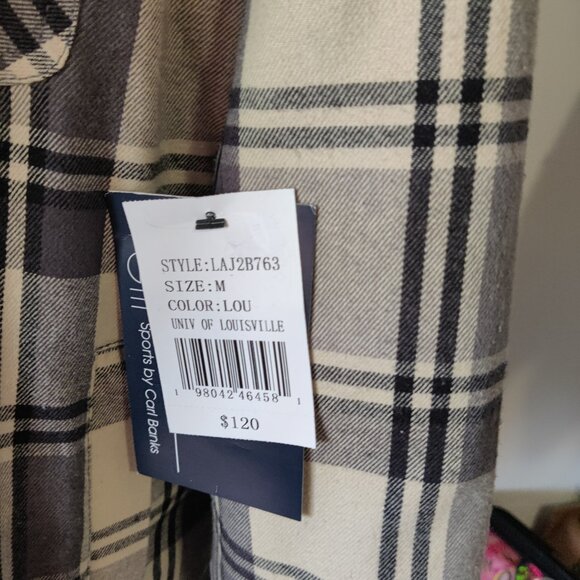 NWT GIII Sports Men University of Louisville Shirt Jacket Gray Size M $120 1D076 - Picture 4 of 5